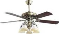 New Bronze Remote LED Ceiling Fan Light 52" Eco-Fr