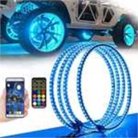 15.5" RGB LED Wheel Ring Light Kit w/ Bluetooth Co