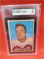 1961 Topps Bobby Layne Graded Football Card 3VG