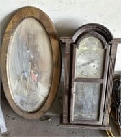 Oval Mirror & Wall Clock