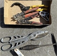 Tin Snips, Oil Filter Wrench, Chipping Hammer