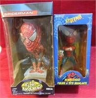 Spider-Man Lot 2 Bobble Heads Marvel NECA