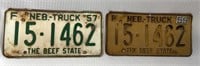1957 & 1958/1959 License Plates