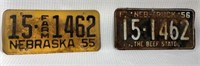 1955 & 1956 License Plates