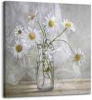 White Flower Canvas Art