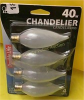 4ct/2pk Feit Electric 40W Chandelier Bulbs Frosted