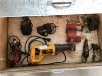 All Tools in drawer; DeWalt Reciprocating Saw;