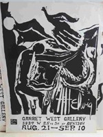 Retro 1960-70's Garrett West Art Gallery Poster