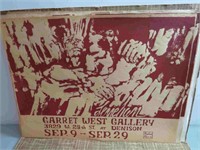 Retro 1960-70's Garrett West Art Gallery Poster
