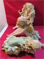 Garden Fairies Lot 3 Resin Pretty Girl Figurines