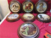 Cats & Dogs Lot 7 Collector Plates in Frames