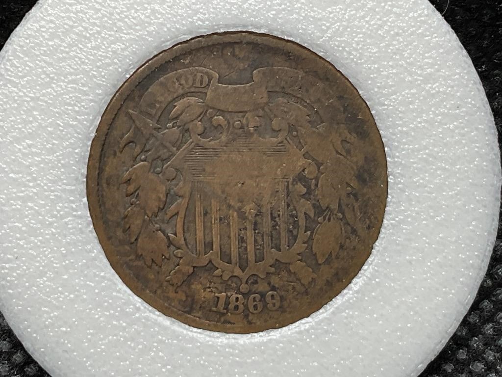 1869 two cent piece