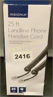 Landline Phone Handset Cord 25'