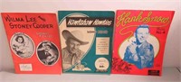 1950's Lot 3 Country Music Song Folios Hank Snow+