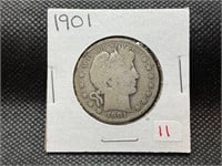 1901 Barber head half dollar