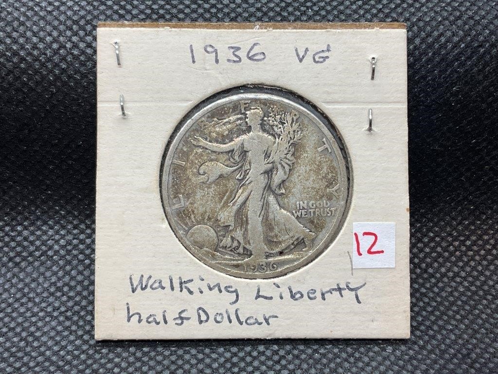 1936 walking liberty half dollar