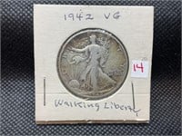 1942 walking liberty half dollar