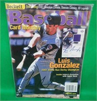 Luis Gonzalez Signed Baseball Card Monthly Magazin