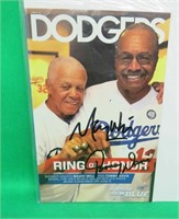 Maury Willis & Tommy Davis Dodgers Signed Pamphlet