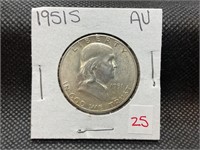 1951 S Franklin half dollar