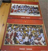 2x 16"x20" Mens & Womens Gold Olympic Poster Board