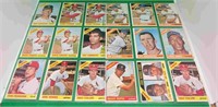 17x 1966 O-Pee-Chee Baseball Cards Yankees Banks