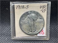 1918 S standing liberty quarter