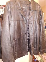 M JULIAN LEATHER COAT