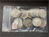 20 assorted date mercury silver dimes