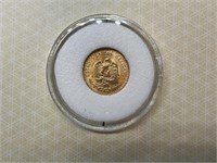 1945 Mexico gold two pesos coin
