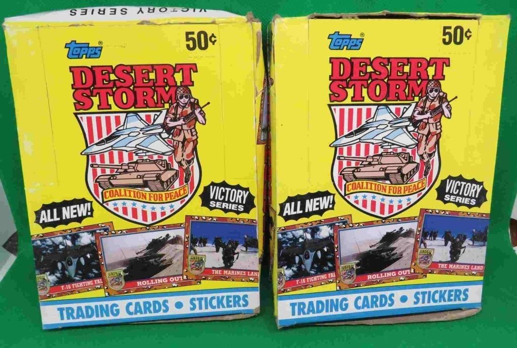 2x Complete 1991 Desert Storm 36x Pack Wax Boxes