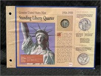 1925 standing liberty Quarter on United States