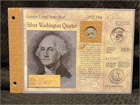 1948 Washington silver Quarter on United States