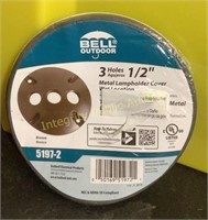 Bell Outdoor 3 Holes 1/2” Metal Lampholder Cover