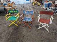 3- Folding Captains Chairs