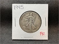 1945 walking liberty half dollar