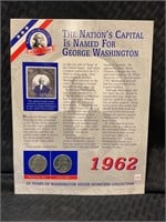 1962 silver Quarter and stamp set - the nations