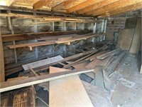 Scrap Lumber on west wall & floor, Used Window