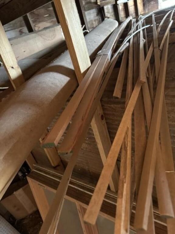 Wood Molding & Trim stored above garage door