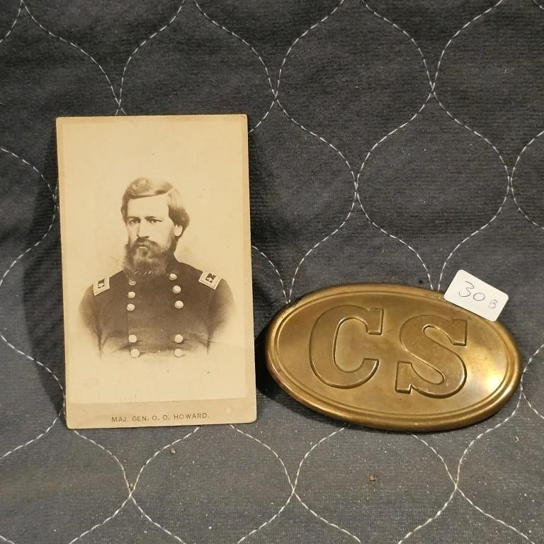 1867 Pic Of Maj. Gen. O.O. Howard/ CS Style Buckle