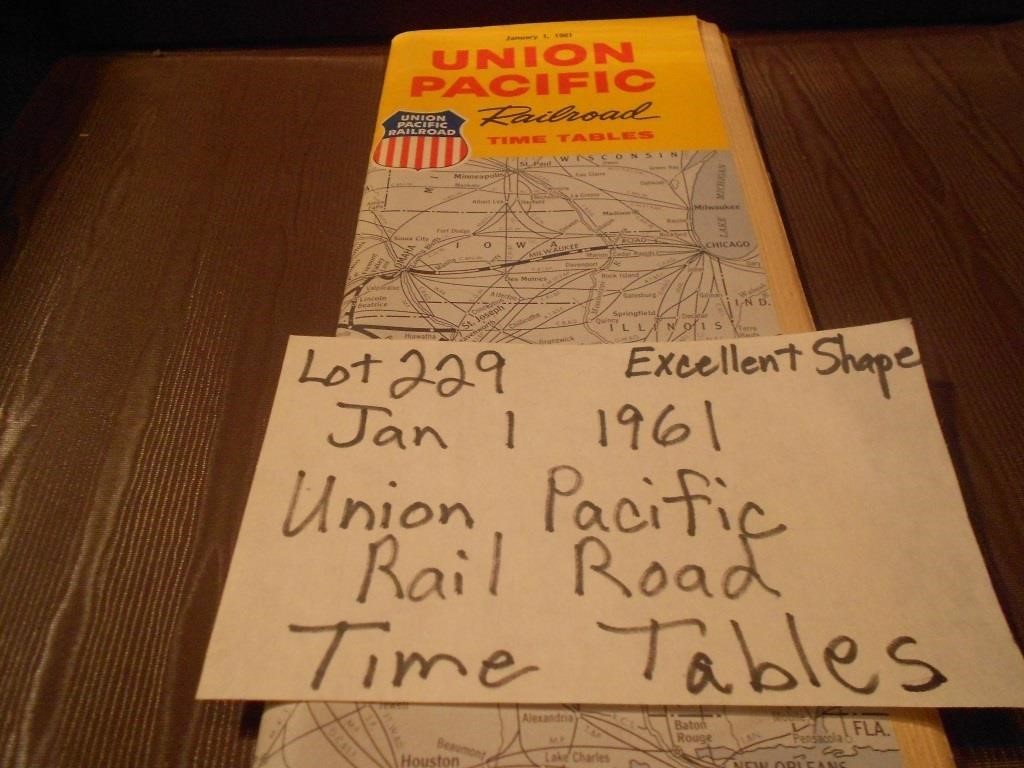 1961 Union Pacific RR Timetable