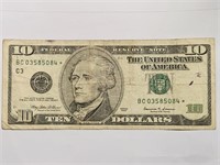US$10 Star Note-C3 PHILADELPHIA 1999 EROOR.DR5