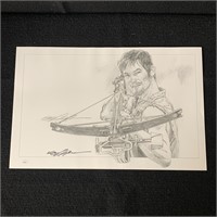 Neal Adams Signed Daryl Dixon Sketch w/JSA