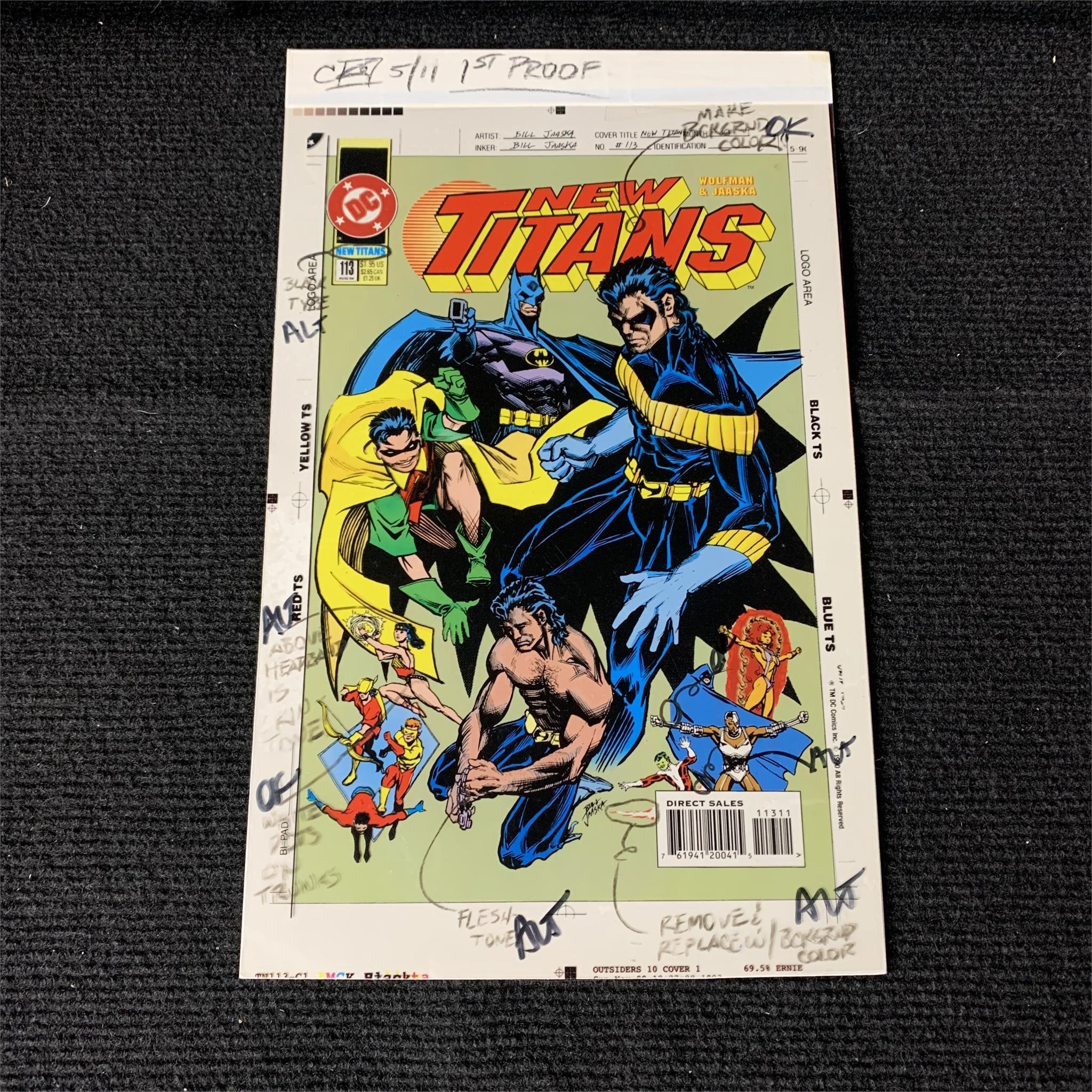 The New Teen Titans 113 Four Color Art Proof