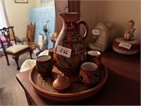 MEXICAN POTTERY DRINK SET