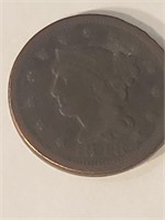 USA LARGE 1 CENT 1848 worth $50+++.(CB9A1)