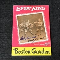 1946 Hockey Program, Milt Schmidt, Dumart