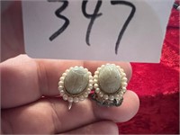 ANTIQUE SCARB EARRINGS