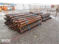 Bundle of (25) 2 7/8" x 8'+ Used Oil Pipe Posts