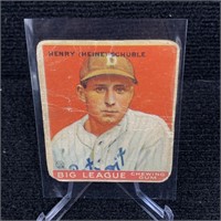 1933 Goudey Heinie Schuble Baseball Card